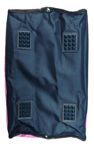 Bolsa De Mano Rosa Multiusos Plegable De Boca Ancha Con Mang