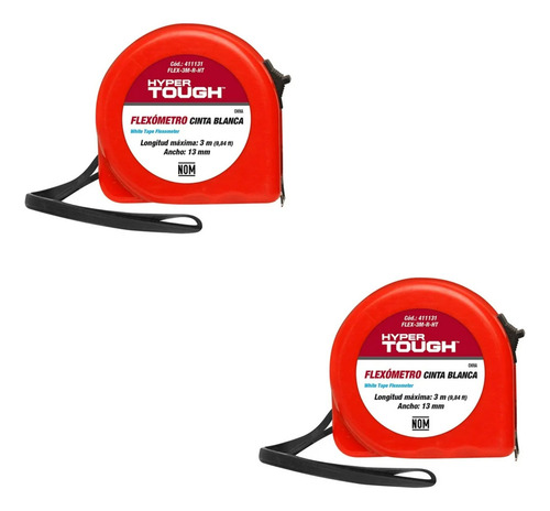 Flexómetro Hyper Tough De Cinta Blanca 300 Cm