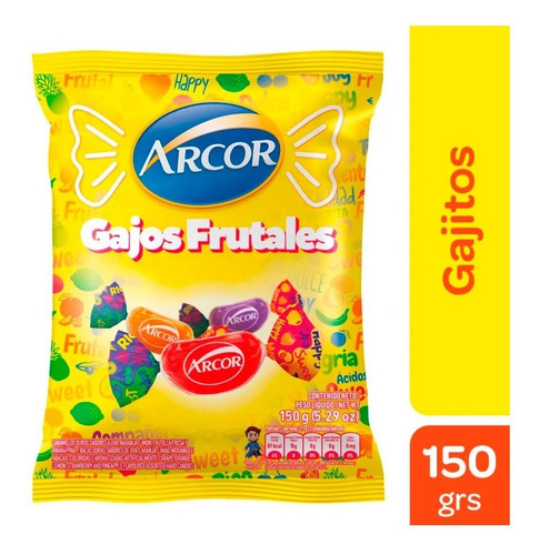 Gajos Frutales Caramelos Arcor X 150 Gr