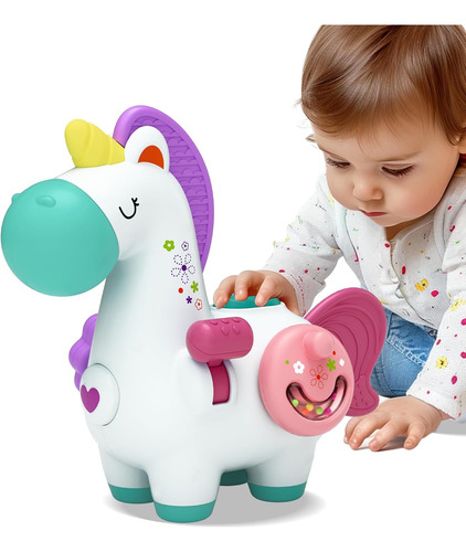 Iplay, Ilearn Cubo De Actividades De Unicornio Para Bebé, Cu