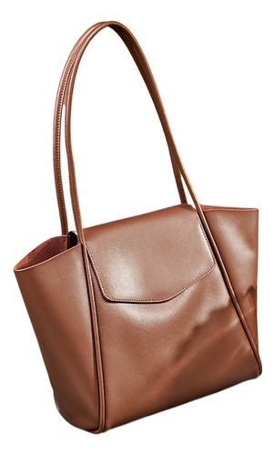 Bolso De Mano De Cuero Suave For Mujer, Bolso Grande De