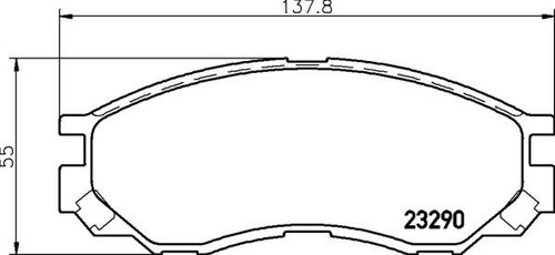 Juego De Pastillas De Freno Mitsubishi L 200 Pick Up 97/01