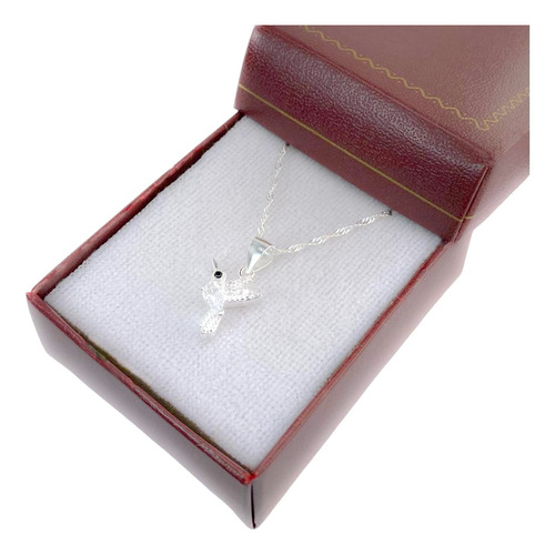 Cadena Con Dije Colibri Picaflor Plata 925 (le4785)