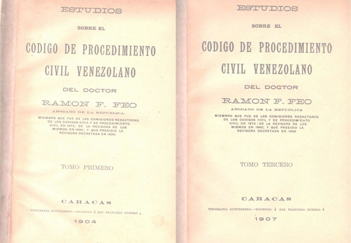 Codigo De Procedimiento Civil Venezolano Caracas 1904