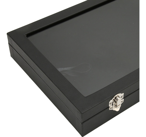 Estuche Expositor Pin Jewelry Con Tapa De Vidrio Transparent