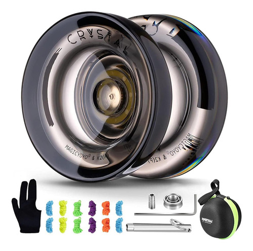 Yoyo Profesional Magicyoyo K2 Cristal Negro + Cuerdas