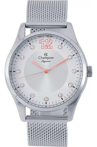 Relógio Feminino Champion Analógico Cn25743n - Prata