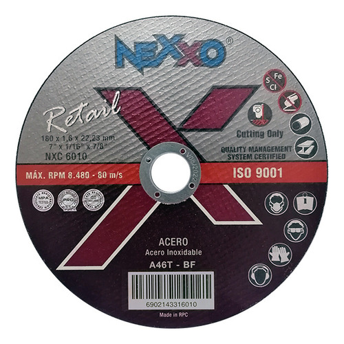 50 Discos De Corte Nexxo 7 X 1.6 Mm 