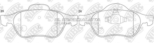 Pastillas De Freno Renault Laguna Ii 2.0 2001 Nibk Del