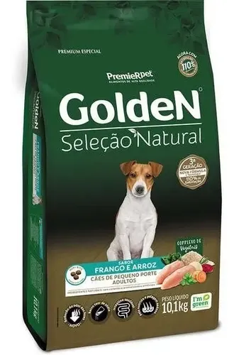 Ração Golden Seleção Natural Cães Adultos Porte Pequeno Frango & ...