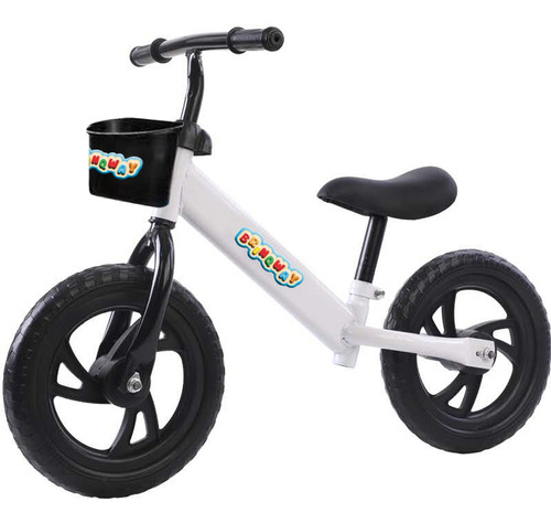 Bicicleta Bike Balance Infantil Branca Sem Pedal C Inmetro