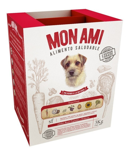 Alimento Perro Mon Ami Superfood Raza Pequeñas Y Mediana 3kg