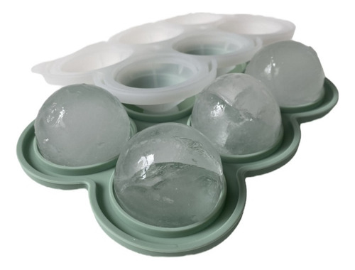 Set De 2 Cubetas De Silicona Circ 6 Cav Kioxx Verde Claro
