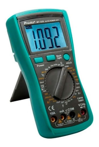 Imagen 2 de 5 de Multimetro Digital Proskit Mt-1270 Temperatura Capacidad