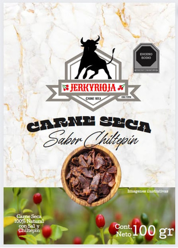 Carne Seca Jerkyrioja Chiltepin 100 Gr