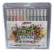 Comprar Marcadores Punta Pincel Para Lettering Artesco 12 Unidades