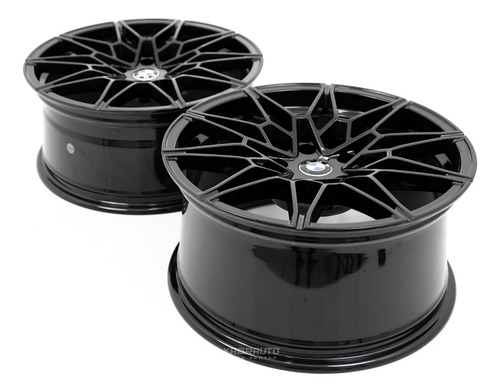 Rodas 18 Bmw M3 G80 2 Talas 5x120 F30 320i 328i 335i 125 118 Cor Preto