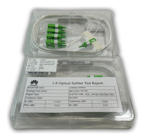 Paq 2 Pz Spliter ( Divisor ) De Fibra Optica 1x8 Kit Sc/apc