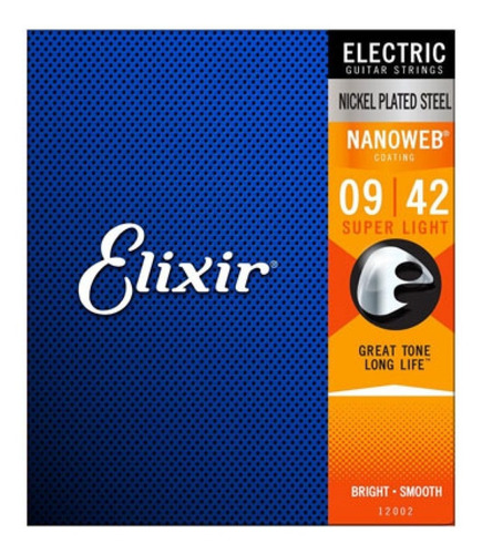 Encordado Elixir Guitarra Electrica 12002 .09-.42