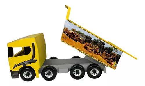 Caminhão Caçamba Grande 50 Cm Em Madeira - Bi-truck - Alf