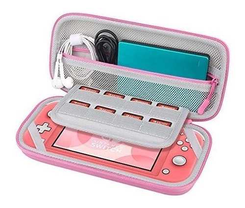 Estuche Consola Bovke Nintendo Switch 8 Cartuchos -rosa