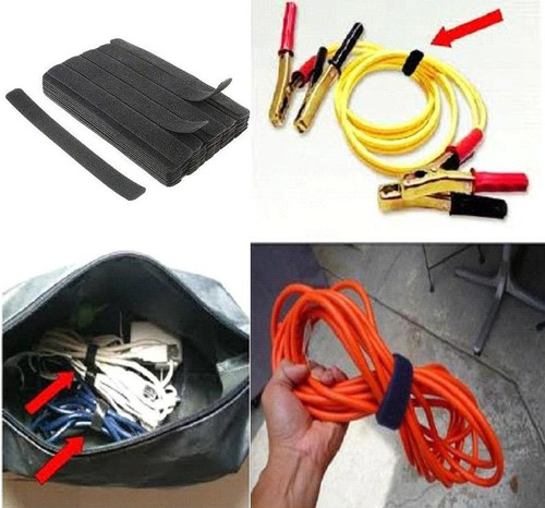 Tirrap Tirraje 12 Cinta Velcro Amarra Cable Utp Organizador