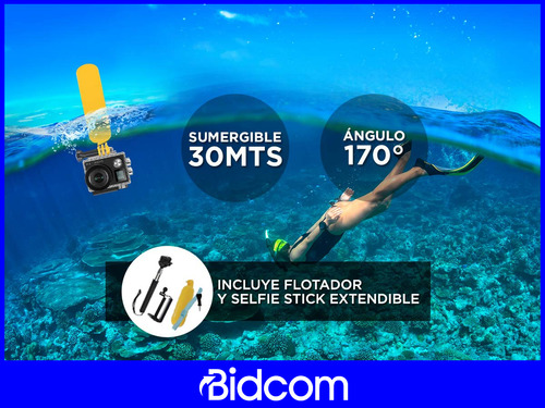 Imagen 6 de 10 de Camara Deportes Extremos Gadnic 4k Sumergible Hdmi Moto Bici