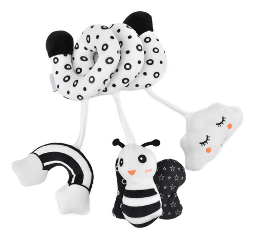 Wan Cochecito De Bebé For Cuna En Espiral, Negro Y Blanco