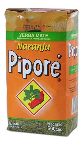 Yerba Mate Piporé Naranja 500 Gramos Pack X3