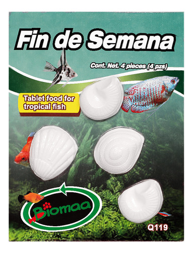 Alimento Comida Peces Pastilla Fin De Semana Acuario