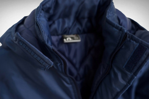 Campera Básica Trucker Impermeable Trabajo Abrigo Unisex Azul Marino L