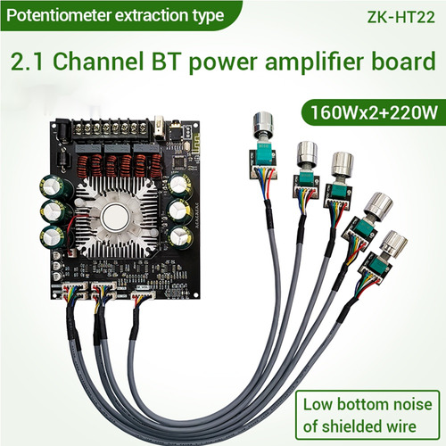 Módulo Amplificador Bluetooth Con Plomo Ht22 De 2.1 Canales
