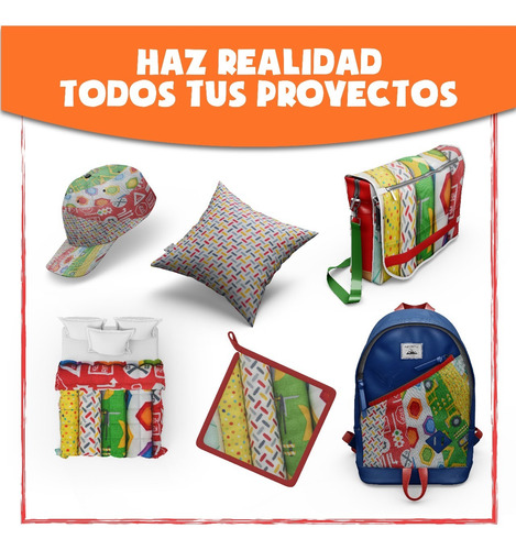 Set 6 Telas Algodón, Patchwork 50x55cm C/u Diseño Autos