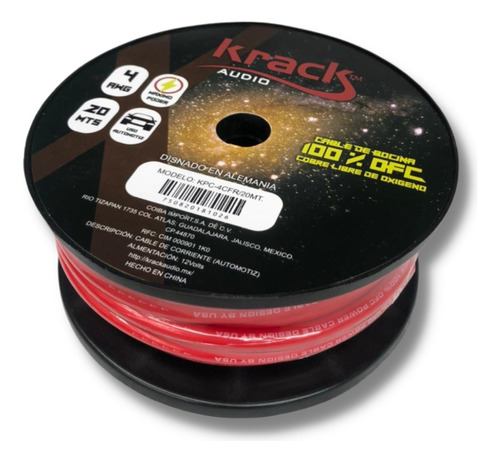 2pz Resistente Cable De Corriente Cal.4 100%cobre Kpc-4cfr