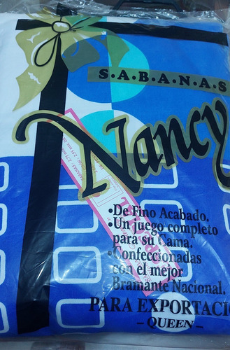 Juego De Sábanas Nancy Algodón Bramante De 2plazas Y Medio