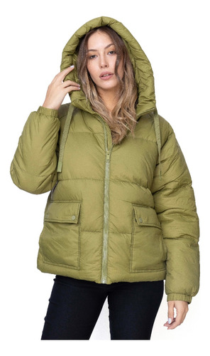 Campera Mujer Importada Premium Puffer Bolsillos Abrigada