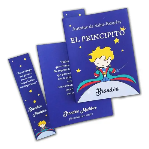 comprar 10 Libros Souvenir El Principito 9x12 Cm Personalizados