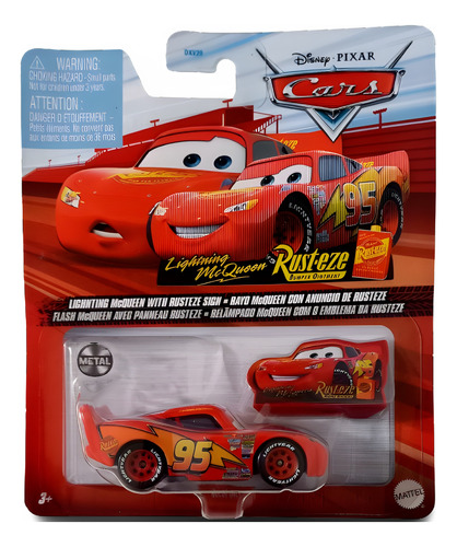 Rayo Mcqueen Con Anuncio Rust-eze Cars Metal 2 Disney L