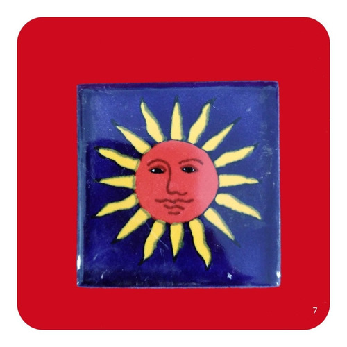 Imagen 7 de 9 de 100 Azulejos De Cerámica Tipo Talavera 5x5 Cm Confeti