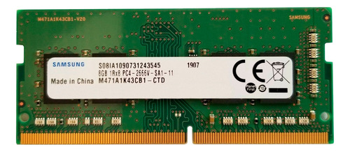 Memoria RAM gamer color verde  8GB 1 Samsung M471A1K43DB1-CTD