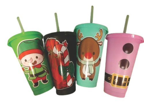 30 Vasos 24 Onzas Navideños Reutilizables Navidad Personaliz