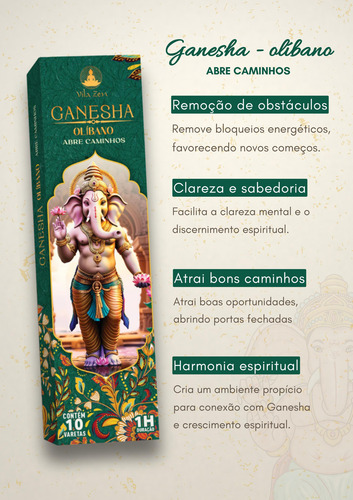 Kit Incenso Deuses Hindus 100% Natural Sem Carvão 60 Varetas