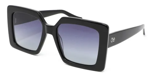 Lentes Sol Cloe Dama Armaz n Cuadrado Acetato Negro Oversize