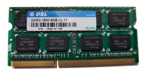 Memoria Ram Dsl Ddr3 4gb Sodimm 1600 Mhz