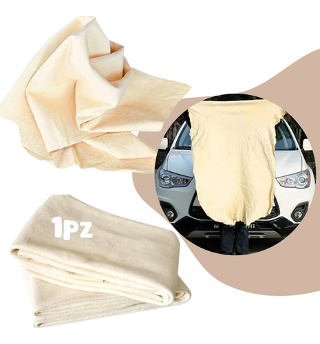 Toalla/ Trapo Super Absorbente Piel Gamuza Auto, Carro 1pz F Color Beige