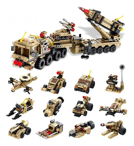 Set  12 En 1 Mini Block Construcción Patriot Airdefense