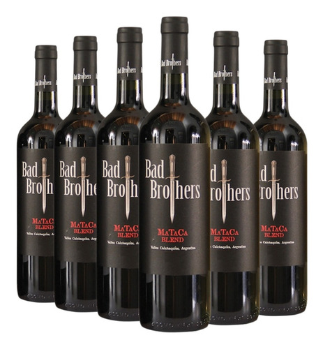 Vino Bad Brothers Mataca Blend Caja X 6 X 750ml. - s