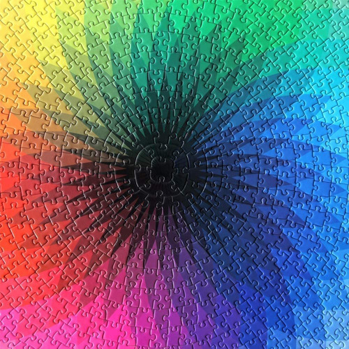1000 Piezas Redondo Arco Iris Color Degradado Rompecabezas