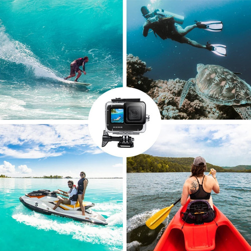 Imagen 10 de 10 de Carcasa Sumergible Para Camara Gopro Hero 11 10 9 Black 60mt