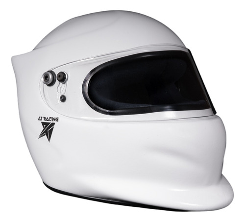 Casco De Competicion At Racing Bieffe Blanco Visor Transparente Xl